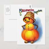 Ellen H. Clapsaddle: Funny Pumpkin Character Briefkaart (Voorkant / Achterkant)