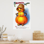 Ellen H. Clapsaddle: Funny Pumpkin Character Poster (Keuken)