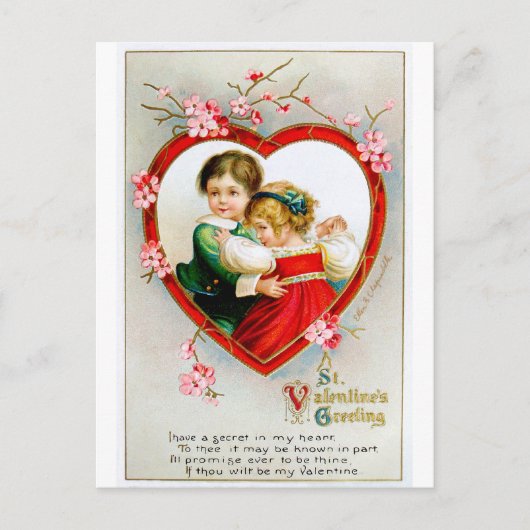 Ellen H. Clapsaddle: Geheim in mijn hart Briefkaart (Voorkant)