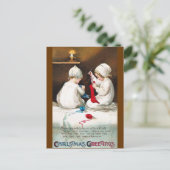 Ellen H. Clapsaddle: Girls Stitching Stockings Briefkaart (Staand voorkant)