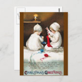 Ellen H. Clapsaddle: Girls Stitching Stockings Briefkaart (Voorkant / Achterkant)
