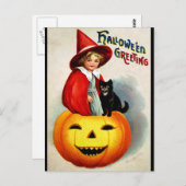 Ellen H. Clapsaddle: Haak in Jack O'Lantern Briefkaart (Voorkant / Achterkant)
