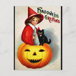 Ellen H. Clapsaddle: Haak in Jack O'Lantern Briefkaart