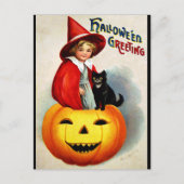 Ellen H. Clapsaddle: Haak in Jack O'Lantern Briefkaart (Voorkant)