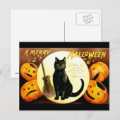 Ellen H. Clapsaddle: Halloween Cat Briefkaart (Voorkant / Achterkant)