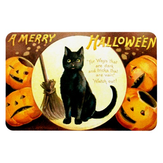 Ellen H. Clapsaddle: Halloween Cat Magneet (Horizontaal)