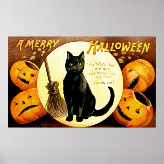 Ellen H. Clapsaddle: Halloween Cat Poster (Voorkant)