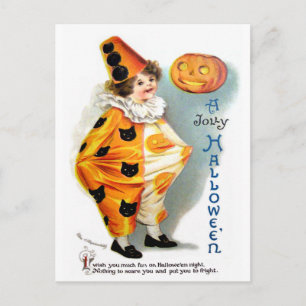 Ellen H. Clapsaddle: Halloween Harlequin Briefkaart
