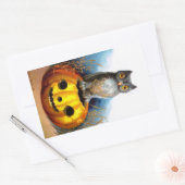 Ellen H. Clapsaddle: Halloween Uil Rechthoekige Sticker (Envelop)