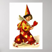 Ellen H. Clapsaddle: Harlequin met hart Poster (Voorkant)