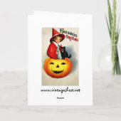 Ellen H. Clapsaddle: Heks in Hefboom O'Lantern Kaart (Achterkant)