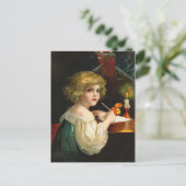 Ellen H. Clapsaddle - Het schrijven van Christmas  Feestdagenkaart (Staand voorkant)