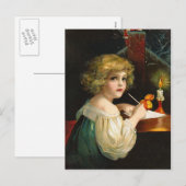 Ellen H. Clapsaddle - Het schrijven van Christmas  Feestdagenkaart (Voorkant / Achterkant)