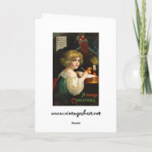 Ellen H. Clapsaddle - het Schrijvende Meisje van Feestdagen Kaart (Achterkant)