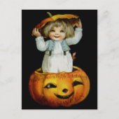 Ellen H. Clapsaddle: Jongen in Pumpkin Briefkaart (Voorkant)