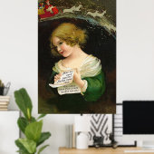 Ellen H. Clapsaddle - Kerstmeisje met brief Poster (Thuiskantoor)