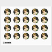 Ellen H. Clapsaddle - Kerstmeisje met brief Ronde Sticker (Vel)