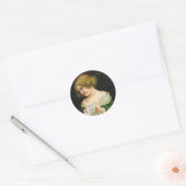 Ellen H. Clapsaddle - Kerstmeisje met brief Ronde Sticker (Envelop)
