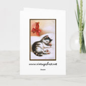 Ellen H. Clapsaddle: Kerstmis Kitten Feestdagen Kaart (Achterkant)