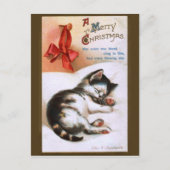 Ellen H. Clapsaddle: Kerstmis Kitten Feestdagenkaart (Voorkant)