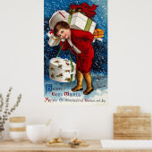 Ellen H. Clapsaddle - Kerstwinkelpeuter Poster (Keuken)