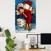 Ellen H. Clapsaddle - Kerstwinkelpeuter Poster (Thuiskantoor)