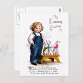 Ellen H. Clapsaddle: Kind met boomknollen Briefkaart (Voorkant / Achterkant)