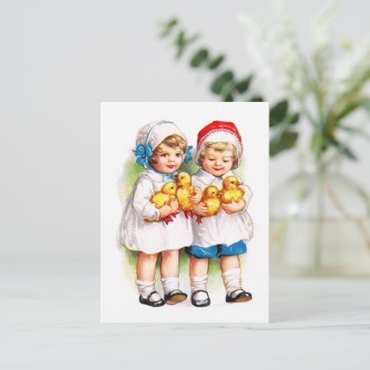 Ellen H. Clapsaddle: Kinderen met een deklaag Briefkaart (Staand voorkant)