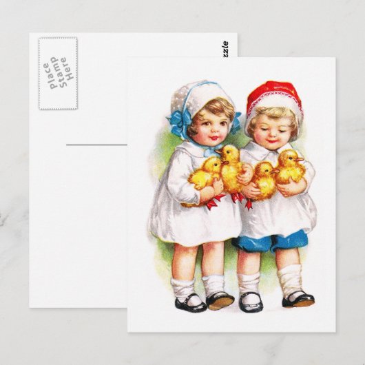 Ellen H. Clapsaddle: Kinderen met een deklaag Briefkaart (Voorkant / Achterkant)