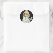 Ellen H. Clapsaddle: Klein meisje met kaars Ronde Sticker (Tas)