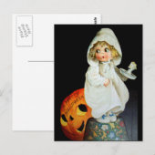 Ellen H. Clapsaddle: Little Girl met Candle Briefkaart (Voorkant / Achterkant)