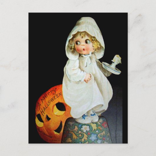 Ellen H. Clapsaddle: Little Girl met Candle Briefkaart (Voorkant)
