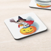 Ellen H. Clapsaddle: Little Pumpkin Witch Onderzetter (Linkerzijde)