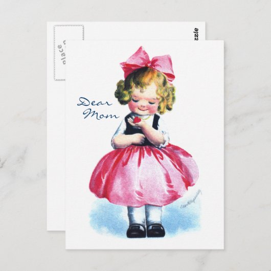 Ellen H. Clapsaddle: Meisje met hart Briefkaart (Voorkant / Achterkant)