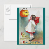 Ellen H. Clapsaddle: Meisje met Jack O'Lantern Briefkaart (Voorkant / Achterkant)