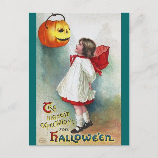 Ellen H. Clapsaddle: Meisje met Jack O'Lantern Briefkaart (Voorkant)