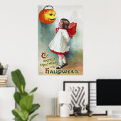 Ellen H. Clapsaddle: Meisje met Jack O'Lantern Poster (Thuiskantoor)