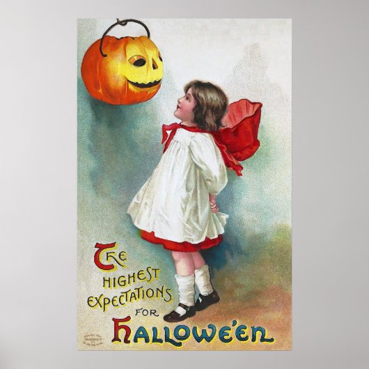 Ellen H. Clapsaddle: Meisje met Jack O'Lantern Poster (Voorkant)