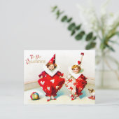 Ellen H. Clapsaddle Pierrot Children Valentijn Feestdagenkaart (Staand voorkant)