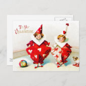 Ellen H. Clapsaddle Pierrot Children Valentijn Feestdagenkaart (Voorkant / Achterkant)