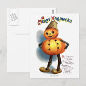 Ellen H. Clapsaddle: Pumpkin Boy Briefkaart (Voorkant / Achterkant)