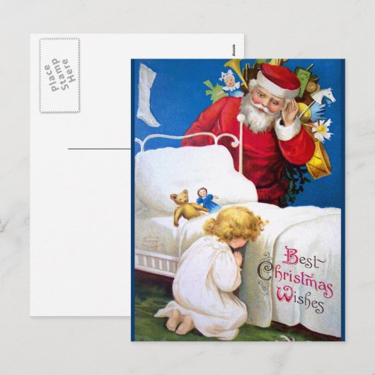 Ellen H. Clapsaddle: Santa belen Feestdagenkaart (Voorkant / Achterkant)