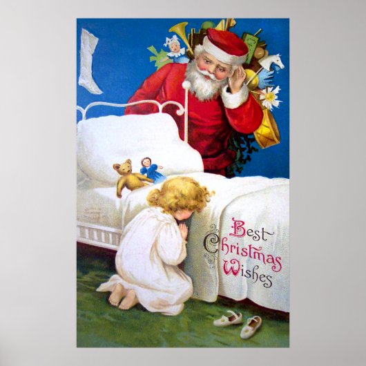 Ellen H. Clapsaddle: Santa belen Poster (Voorkant)