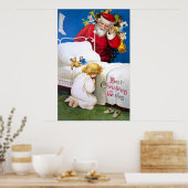 Ellen H. Clapsaddle: Santa belen Poster (Keuken)