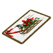 Ellen H. Clapsaddle: Sledge met Holly Magneet (Linkerzijde)