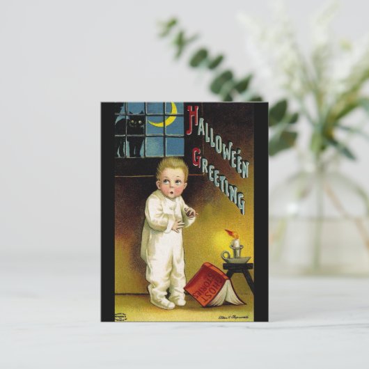 Ellen H. Clapsaddle: Spooky Halloween Briefkaart (Staand voorkant)