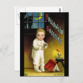 Ellen H. Clapsaddle: Spooky Halloween Briefkaart (Voorkant / Achterkant)