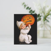 Ellen H. Clapsaddle: Toddler met Pumpkin Briefkaart (Staand voorkant)