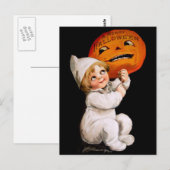 Ellen H. Clapsaddle: Toddler met Pumpkin Briefkaart (Voorkant / Achterkant)