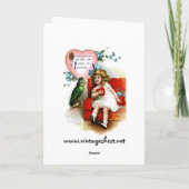Ellen H. Clapsaddle: Valentijn meisje met papegaai Feestdagen Kaart (Achterkant)